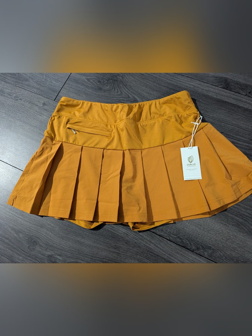 GG Blue UPF 50+ Dusty Orange Pleated Active Skort